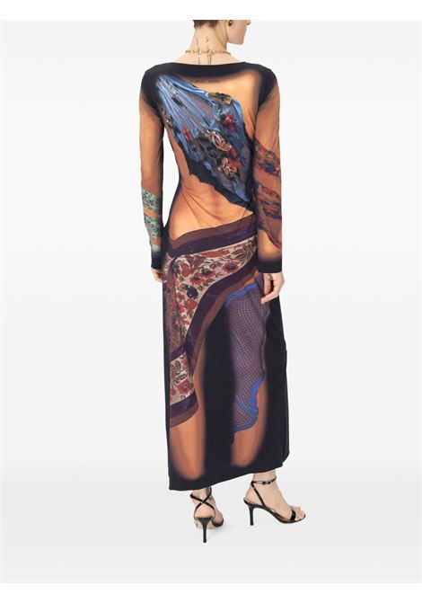 draped statue jersey woman long dress woman multicolor MARINE SERRE | WDR297A CJER0076BG50